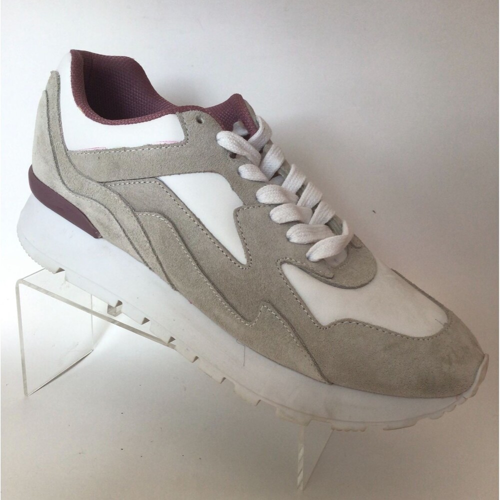 NEW ZARA TRF Woman Platform White/Gray Fashion Trainers/Sneakers (Size 40/US 9)